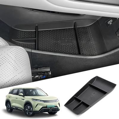 Dla BYD Yuan Pro 2025 2025 Dolny schowek w konsoli środkowej Tacka samochodowa Organizer TPE Akcesoria do porządkowania Czarny