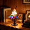 Buntglas Hexenhut Lampe, USB-betrieben Harz Nachtlicht, Gotische Halloween Tischlampe für Schlafzimmer Bücherregal Kaminsims Party Dekoration