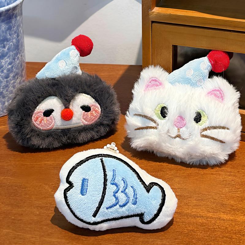 Penguin Plush Toy Keychain Fluffy Soft Stuffed 1Pc for Girls Bag Pendant Backpack Car Keychain Holder
