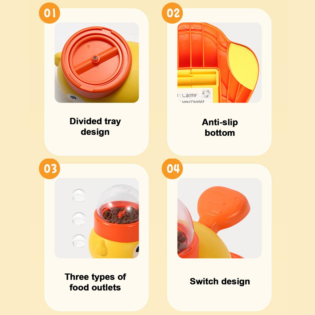 Interactive Duck Shaped Treat Toy Dog Interactive Treat Dispenser Toy for Small Medium Dogs and Cats