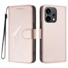 For Oppo Reno14 5G (China)/Oppo Reno14 5G (Global) Case Triangle Imprint Leather Phone Cover with Lanyard