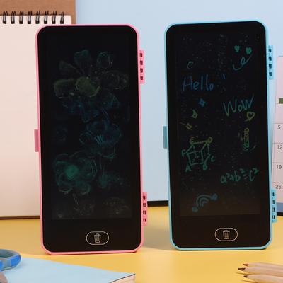 Lcd Writing Tablet Drawing Board Stationery Box Graffiti Sketchpad Mgaic Erasable Handwriting Pad Pencil Case Toy Kids Gifts