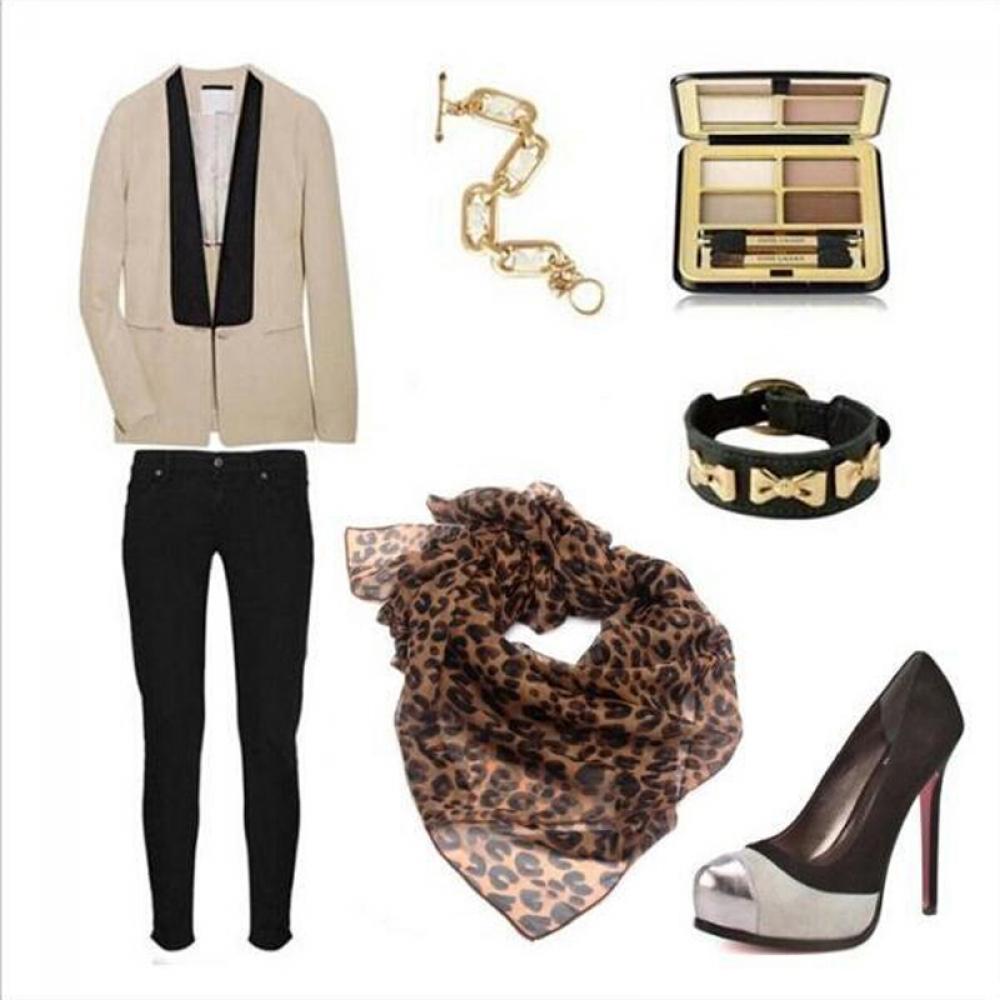 Soft Women Fashion Shawl Wrap Chiffon Leopard Scarf