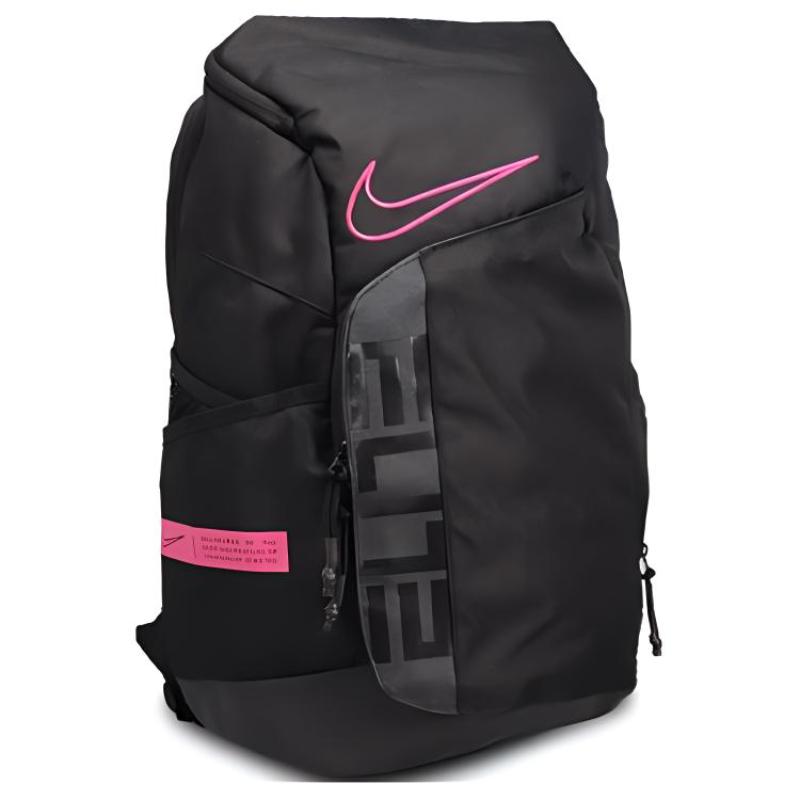 Nike Polyester Elite Backpack Regular Unisex Black Pink Casual BA6164-011