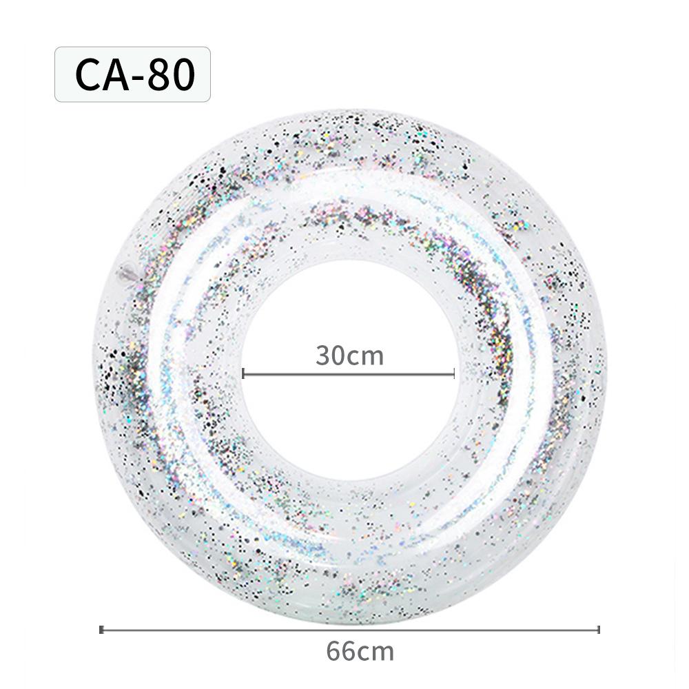 Transparent Glitter Pool Foats Swimming Ring Adult Children Inflatable Pool Tube Giant Float Boys Girl Water Fun Toy Swim Laps