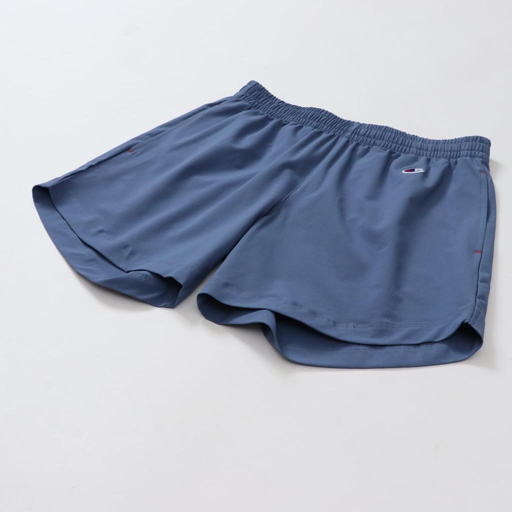 Champion Sports Shorts Stretch Shorts with Windsor Blue Women's CW-BS501, One-Point Logo,