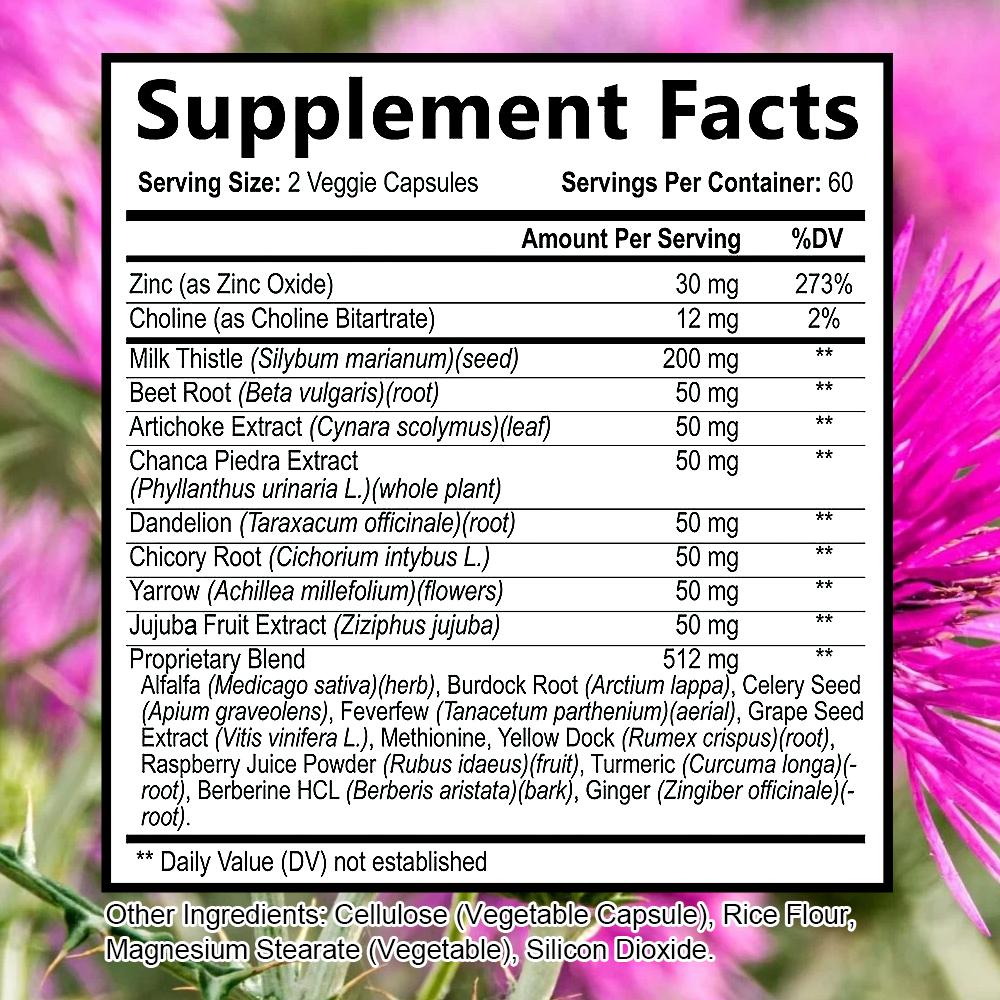 Liver Cleansing, Detoxifying, and Repairing Formula - 120 Capsules