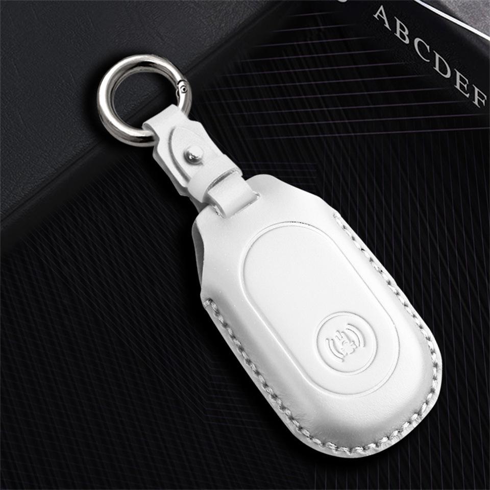 Handgefertigter Schlüsselanhänger aus echtem Leder für Sanyang SYM Motorrad-Fernbedienung - Retro-Stil