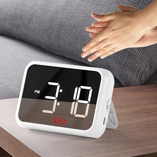 Digital Alarm Clock with Stand Large LED Display Rechargeable Volume Adjustable