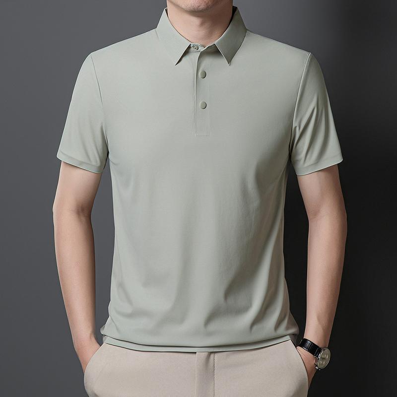 Short Sleeved Polo Shirt Men's Short Sleeved T-shirt Men's Solid Color Short Sleeved Pullover Sweatshirt Simple Polo Shirt Men's Short Sleeved T-shirt