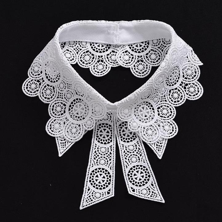 Neckline Detachable Polyamide Fake Collar DIY Lapel Half Shirt Shawl Wrap Women Girls