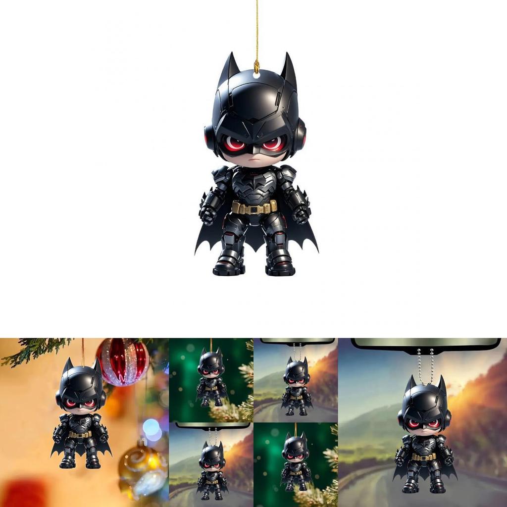 Süßer Cartoon-Batman-Muster-Acryl-Anhänger für die Innendekoration von Fahrzeugen