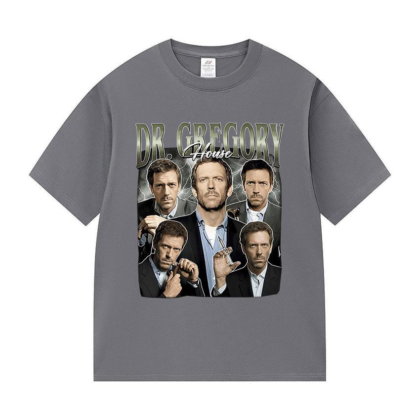 Dr Gregory House Md Vintage Graphic T Shirt Unisexs Gothic Fashion Short Sleeve Tshirts Unisex Casual 100 Cotton Tshirt Streetwear