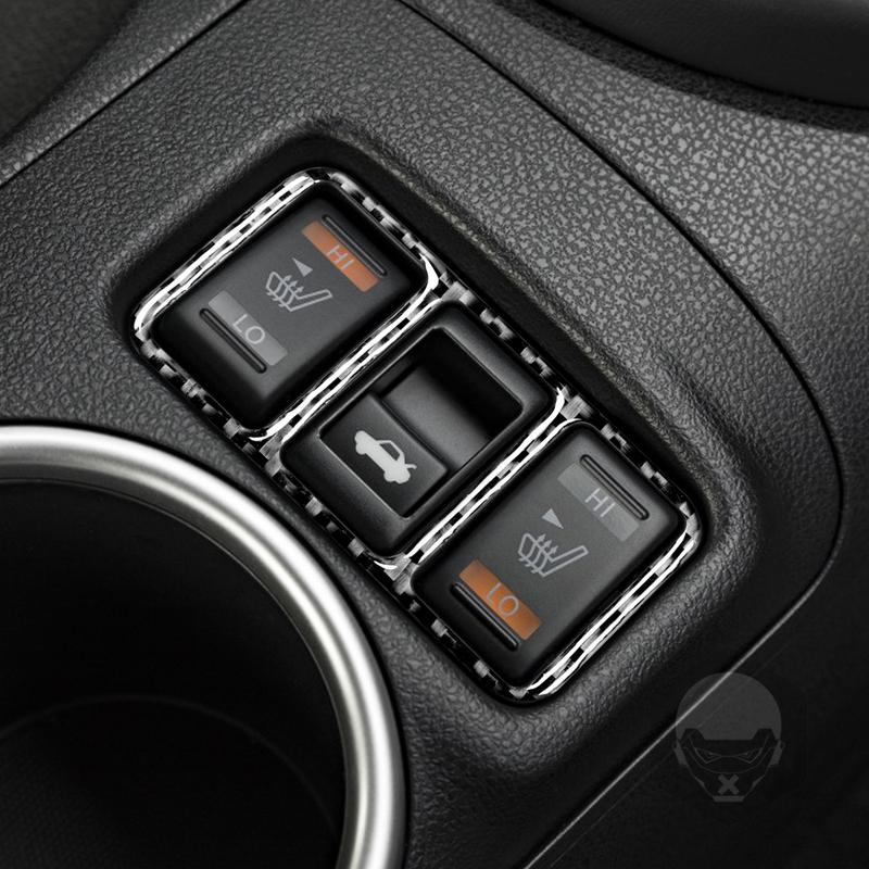 For Nissan 370Z Z34 2009-2024 Car Accessories Carbon Fiber Gear Shift Headlight Button Panel Cover Trim Sticker Modification