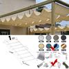 Width 1m Retractable HDPE Telescopic Wave Sunshade Sail Balcony Waterproof Polyester Fabric Pergola Awning With 15mm Steel Pipe