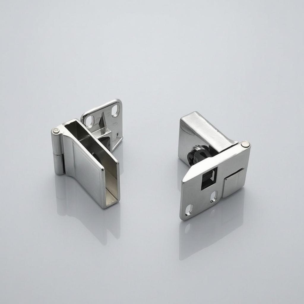 Frameless Glass Door Hinge Zinc Alloy Hinges Sleek for Display Cabinets