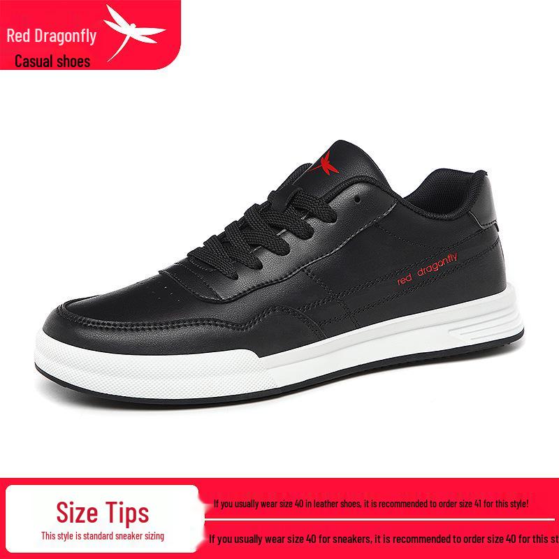 Red Dragonfly Men s Waterproof White Sports Casual Shoes with Non-slip Soft Sole 40