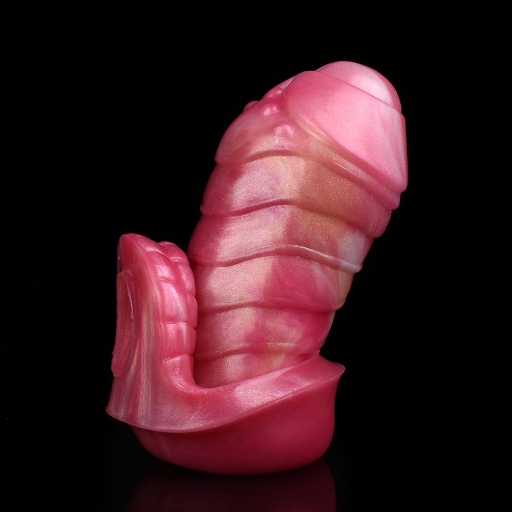 YOCY Men Cock Sheath Monster Dildo Sleeve Condom Penis Enlargement Liquid Silicone Sex Toys for Couples