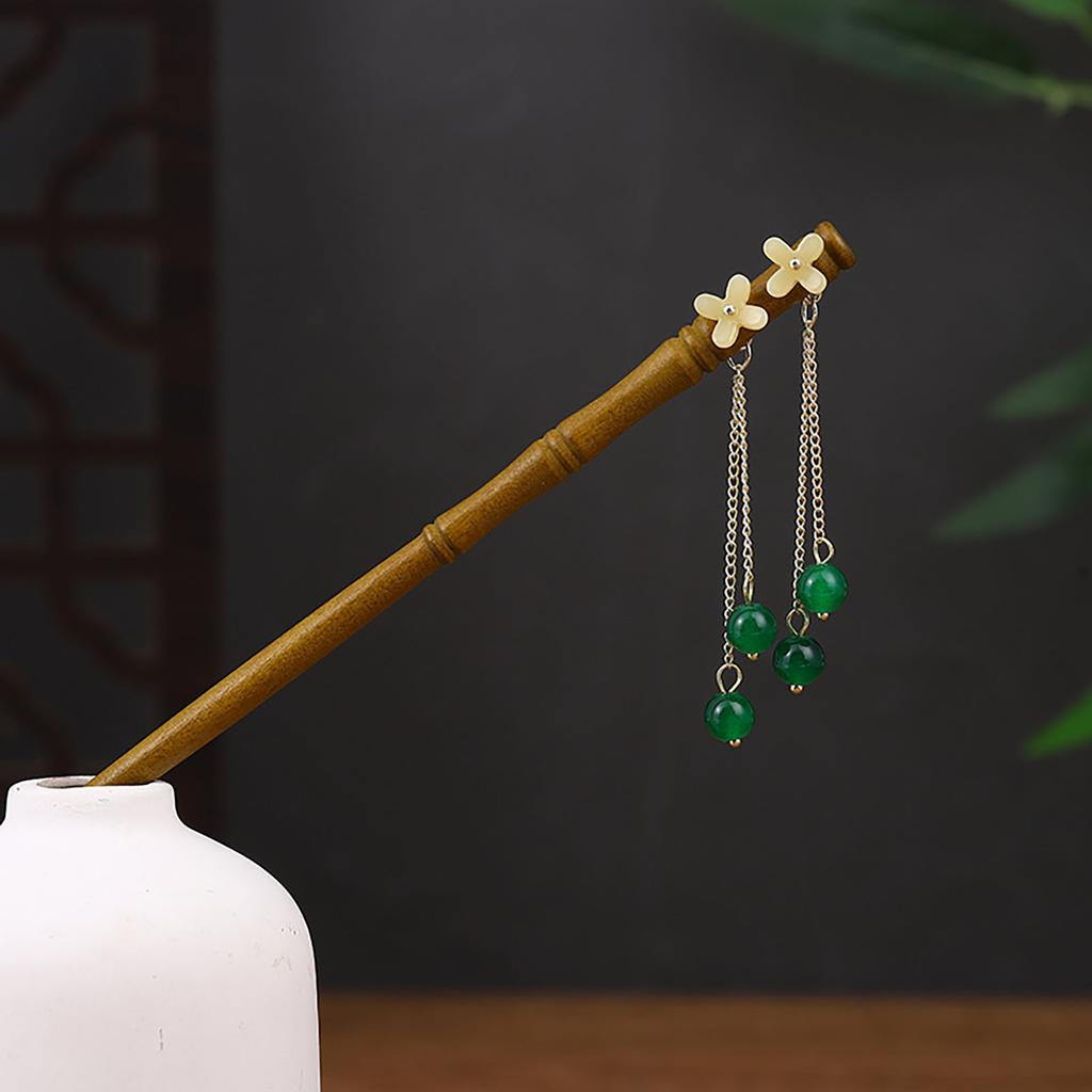 Chinese Style Hair Stick Hairpin Handmade Wood Headpiece Updo Hair Styling Tool for Women Girls Party Head Decor