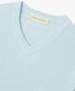 MAN ON THE BOON Linen Blend V-Neck Knit Pullover_Sky Blue 4716113008