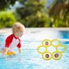 Foam Rings Toy Pool Floats with 10 Colorful Tossing Balls Water Sports Floating Pool Game Toy for Family Gatherings