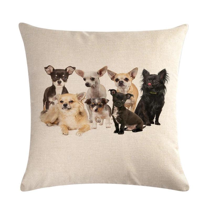 

Pug Pet Dog Pattern Cotton Linen Throw Pillow Cushion Cover Car Home Sofa Bed Decorative Pillowcase Funda Cojin 16x16Inch