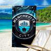 Serviette de Plage Imprimée City Football Club, Microfibre Super Douce, Cadeau Parfait Anniversaire, pour Piscine, Plage, Voyage, pour la famille et les amis
