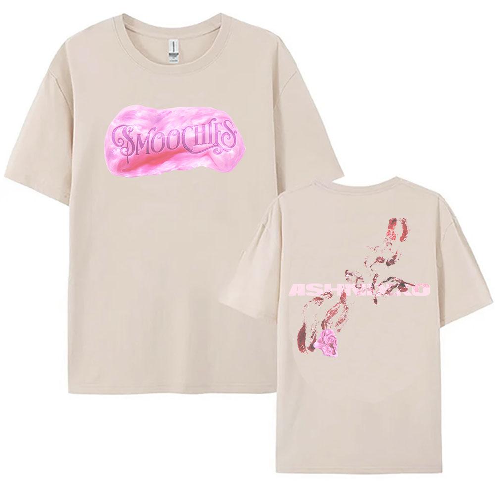 SMOOCHIES BUBBLEGUM TEE Ashnikko Singer Printing Tshirts for Female Short Sleeve Fashion Loose T-shirt Streetwear Unisex Women