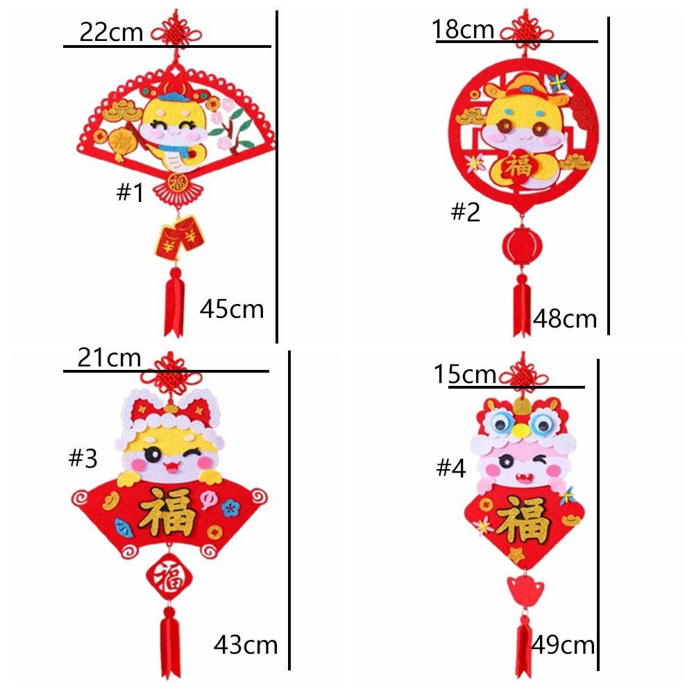 Traditional 2025 New Year Lucky Pendant DIY Toy Spring Festival Supplies  Home New Year Decoration