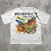 Respect The Locals with Humorous Frog Tshirts Patterned Frog Tshirts and Comfortable Cotton Tops for Men and Women In Summer