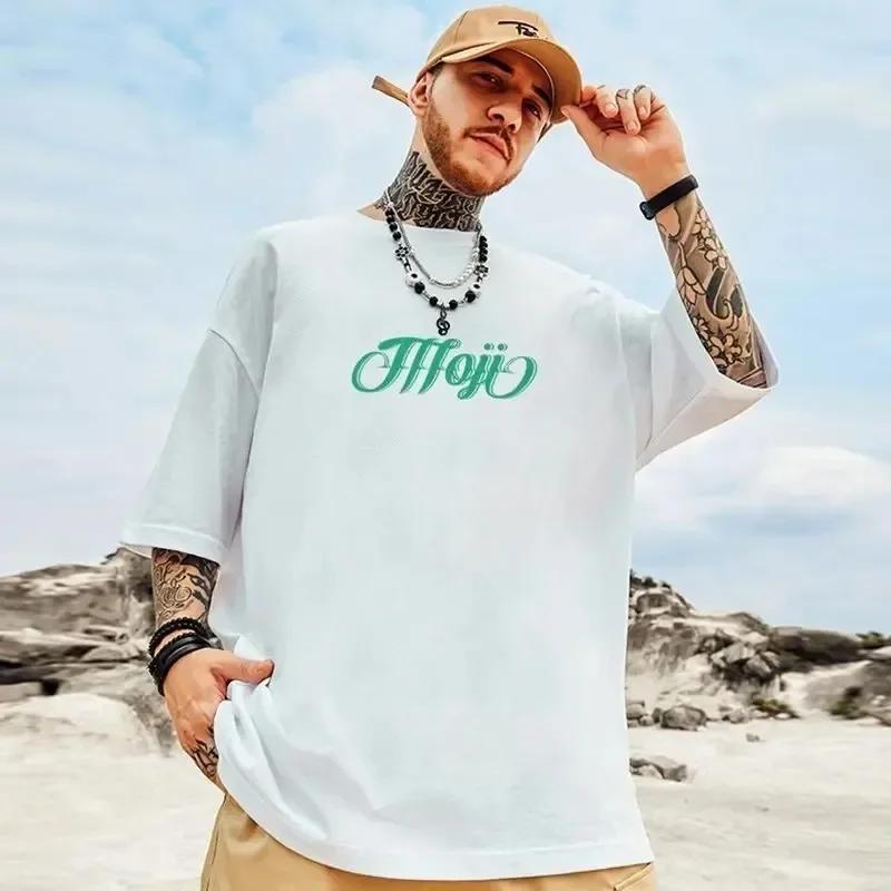 Summer New Casual Loose T-shirt Short Sleeved Men's Fashion Loose Printing Large 7XL Hip Hop Couple Wear Short Sleeve Cotton Top