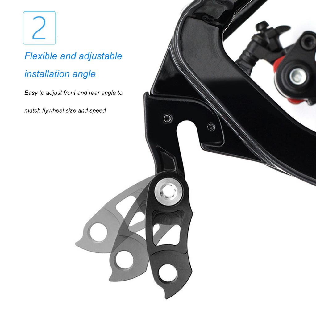 Mountain Bike Frame Gear Tail Hook Extender Aluminum Alloy Bike Accessory Compatible with 34‑52T Large Flywheel