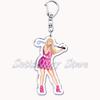 Popular American Singer Acrylic Keychain for Accessories Bag Pendant Key Chain Ring Keychains Jewelry Creative Fans Gifts