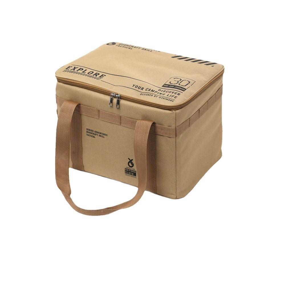 Outdoor Folding Solid Color Storage Picnic Camping Equipment Storage Tableware Kitchenware Outdoor Large Capacity Storage Bag