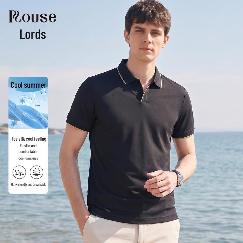 Luotz Men's Cool-Feel Breathable Short Sleeve Polo T-Shirt