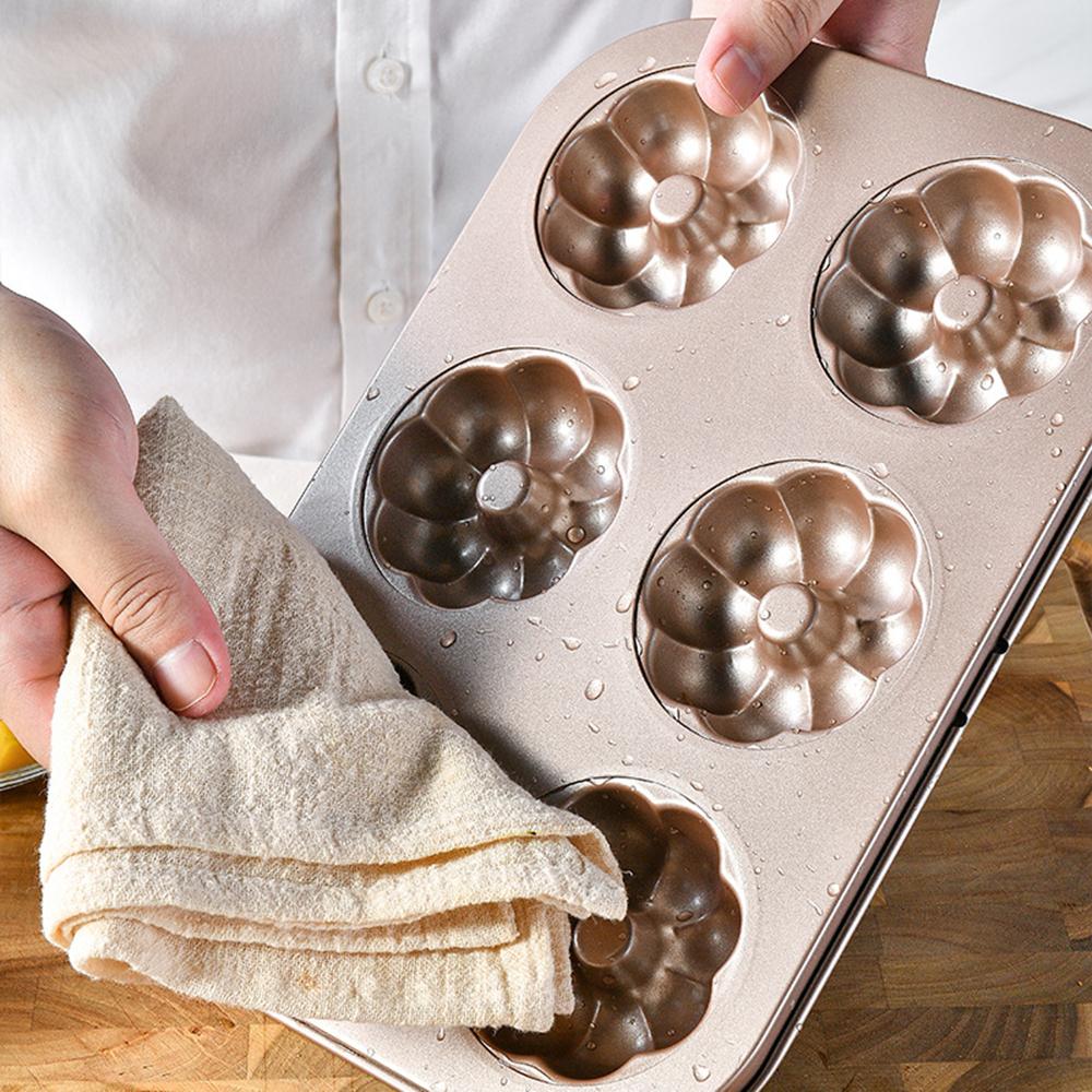 6 Hole Baking Pan Carbon Steel Cake Baking Mold Baking Tray Non-Stick Muffin DIY Cartoon Cake Pan Moulds Donut Baking Pans