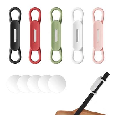 5 Stück Magnetischer Stifthalter Tablett Touch-Stift Clips Multifunktions-Silikon Verstellbarer Stifthalter Für Bürozubehör Organizer