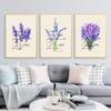 Nordic Lavendel Leinwand Malerei Englisch Combina Dekorative Modulare Wand Kunst Bild Für Wohnzimmer Home Decor Poster HD2773