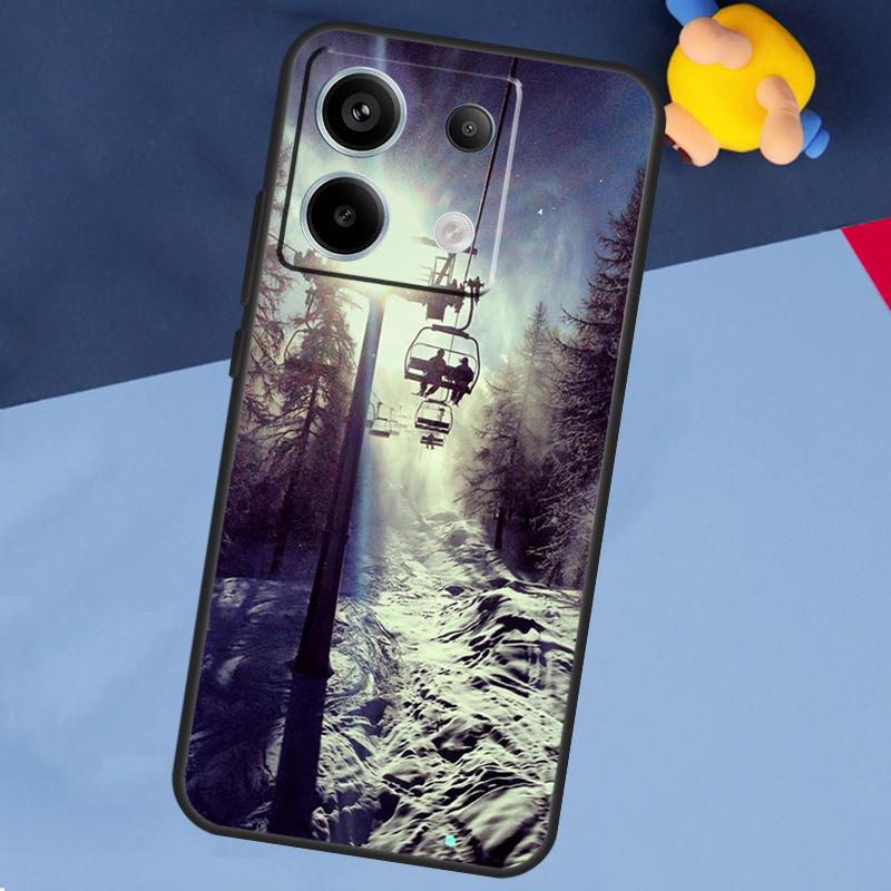 Skiing Snow Snowboard Ski Case For Xiaomi Redmi Note 13 12 11 10 9 8 Pro 12S 11S 10S 9S 10A 9C 10C 12C 13C Back Cover