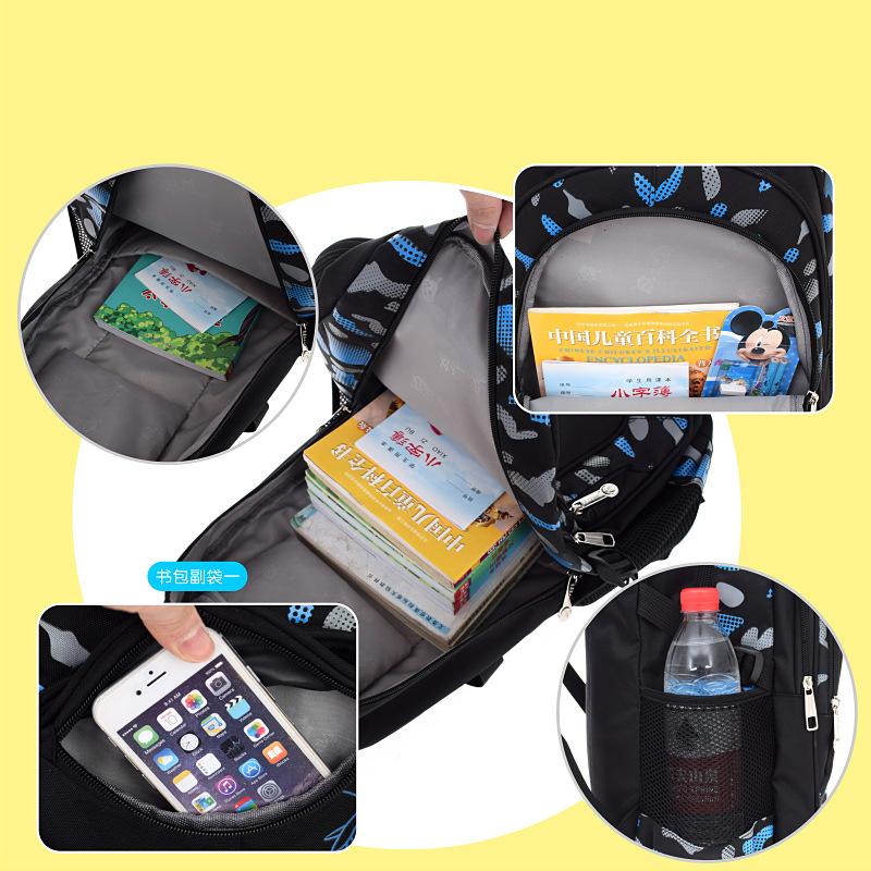 Boys School Bags Large Capacity Casual Backpacks 8-12 Years Children Boys Backpacks Primary School Bag Students Kids Knapsack
