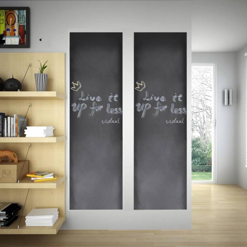 Day and Night - Day and Night Wall Blackboard Adhesive Roll with Chalks 2 Pcs 0.45 X 2 M