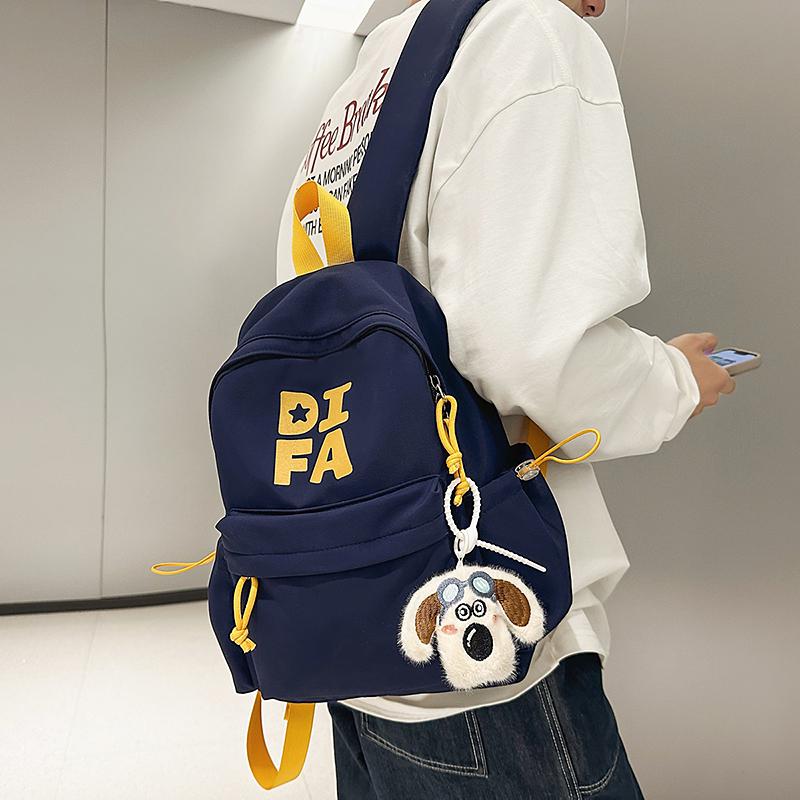 Campus Schoolbag Junior High School Student Backpack Unisex Large Capacity Travel Lightweight Backpack