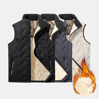 Winter Men's Vest Large Size Men's Plus Velvet Warm Graphene Vest