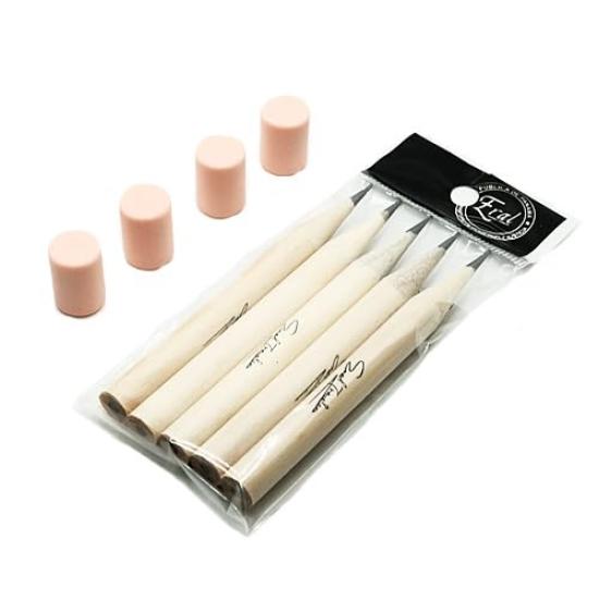 Brass Pencil Caps 4 Writing Office Goods (5 Pencils, Erasers) - Instruments, Pencils, Stationery, Supplies, Case, Stationery, Accessories, Gold,