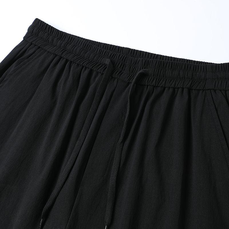 Men's Ice Silk Breathable Straight Leg Pants for Summer High Elasticity Sporty Loose and Casual Men's Pants