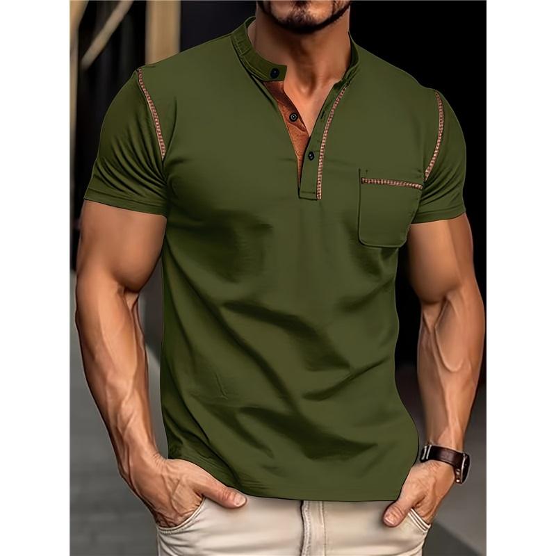 Verano Nuevo Estilo Camiseta de Manga Corta para Hombre Secado Rápido Polo Casual para Hombre