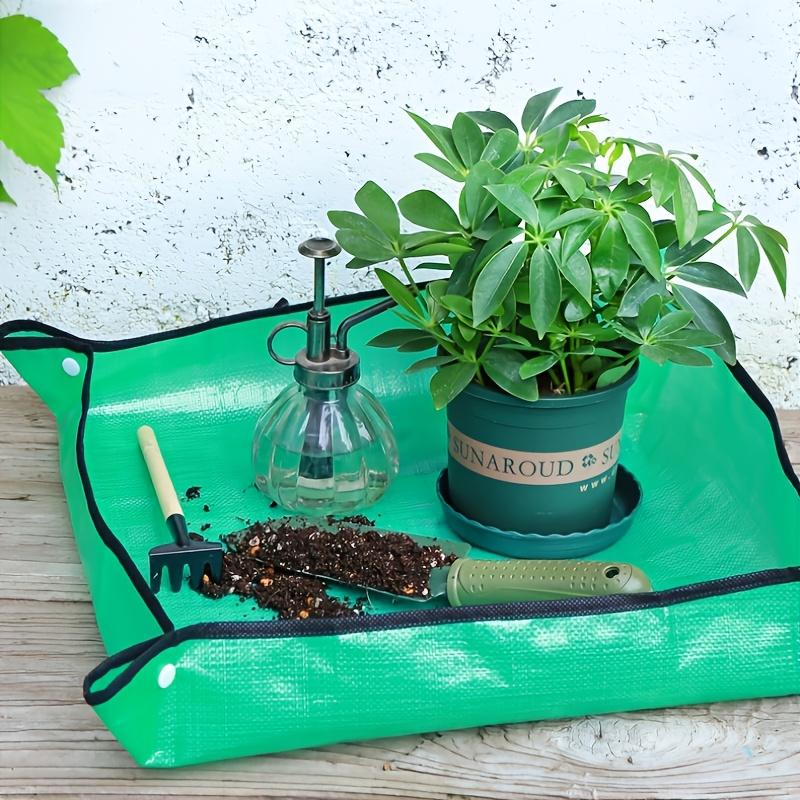 1pc Green Waterproof Gardening Mat for Succulents & Plants - Ideal for Potting, Soil Mixing & Balcony Plant Care