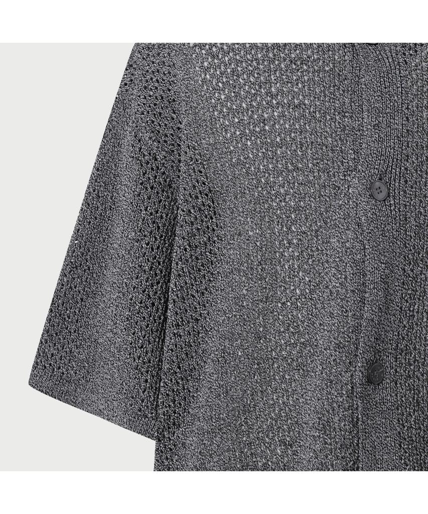 Iro Ember Short Sleeve Collared Cardigan - Black