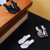 Women's Fashion Slippers Summer New Square Head Cover Toe Soft Sole Anti-slip Wear Abnormal-shaped Heel Sandals
