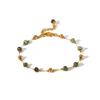 New Chinese Style Emerald and Tourmaline Clavicle Chain Necklace